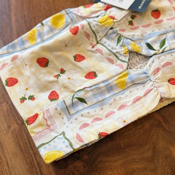 Strawberry Lemon Print Bandeau Top - Picture 5 of 8